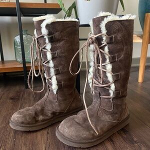 Ugg Tall Appalacian Lace Up Snow Fur Boots